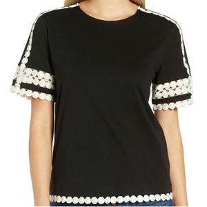Lace embroidered top